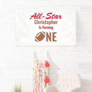 All Star Football 1st Birthday Banner