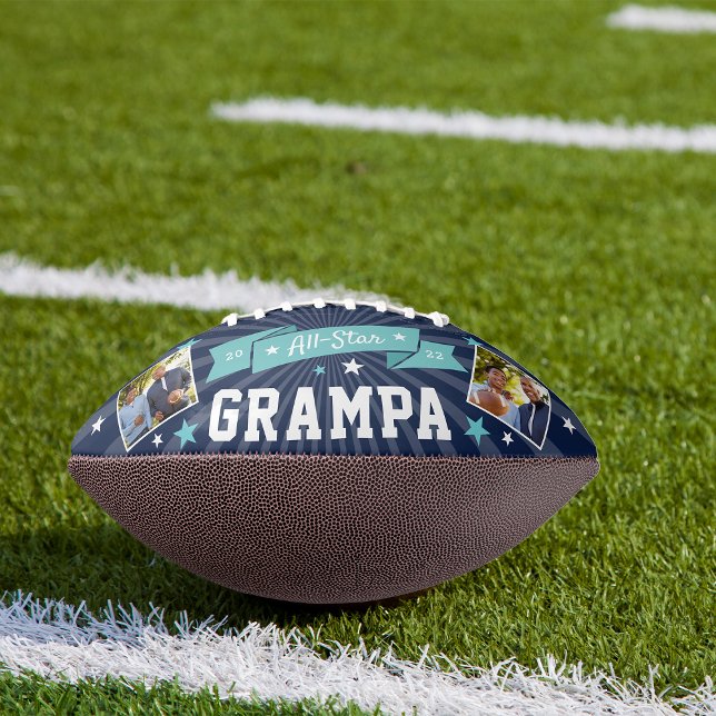 All Star Grampa | Custom Grandpa Photo Football (Creator Uploaded)
