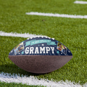 All Star Grampy   Custom Grandpa Photo Football