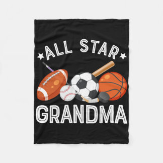 All Star Grandma Of The Birthday Boy Basketball So Fleece Blanket