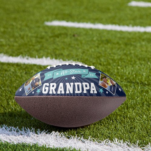 All Star Grandpa  Custom Photo Football