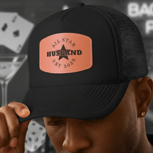 All Star Husband Leather Patch Hat