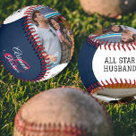 All Star Husband Two Photo Anniversary  Baseball at Zazzle