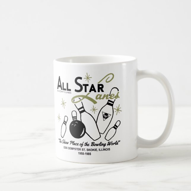 All Star Lanes, Skokie, Illinois Coffee Mug (Right)