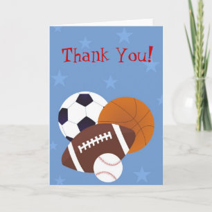 All Star Letterpress Thank You Card