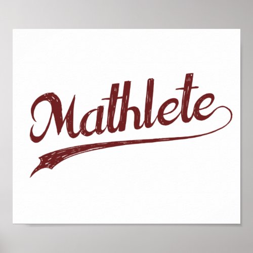 All Star Mathlete Math Athlete Poster