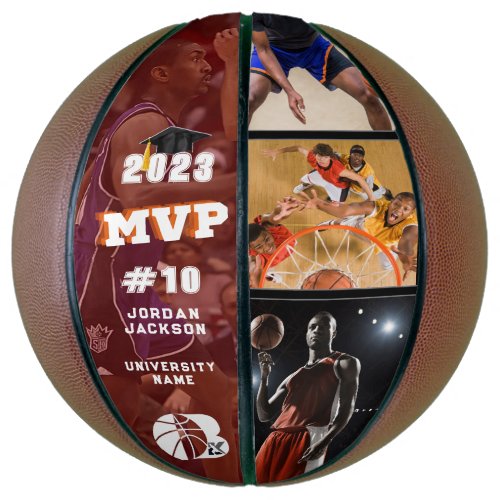 All Star MVP Player Team Logo Collage Graduation Basketball