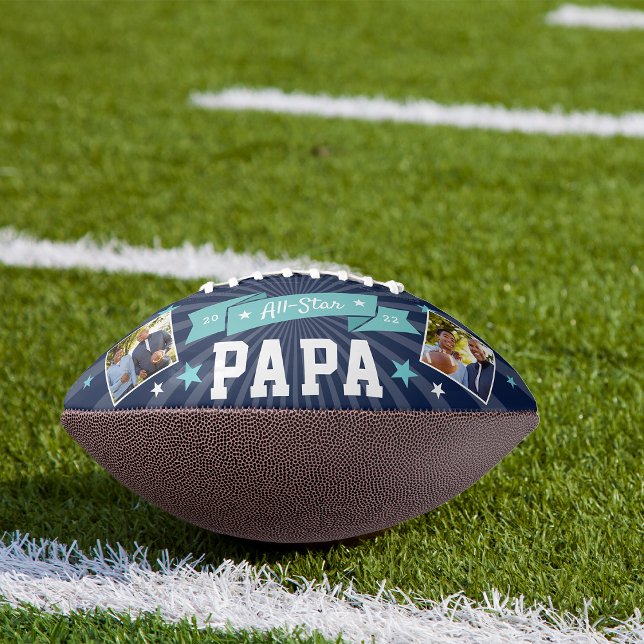 All Star Papa | Custom Grandpa Photo Football (Creator Uploaded)
