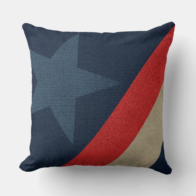 All Star Patriotic Artistry Throw Pillow (Front)