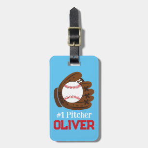 All-Star Personalized Boy's Baseball Luggage Tag