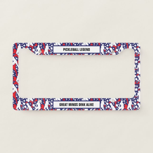 All star pickleball [USA] pattern License Plate Frame (Front)