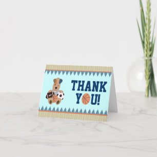 All-Star Puppies Baby Shower Thank-You Notecard
