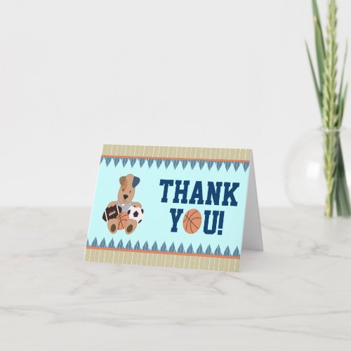 All_Star Puppies Baby Shower Thank_You Notecard