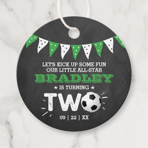 All_star Soccer Ball 2nd Birthday Favor Tags