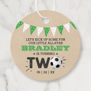 All-star Soccer Ball 2nd Birthday Favor Tags