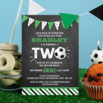 All-star Soccer Ball 2nd Birthday Invitation