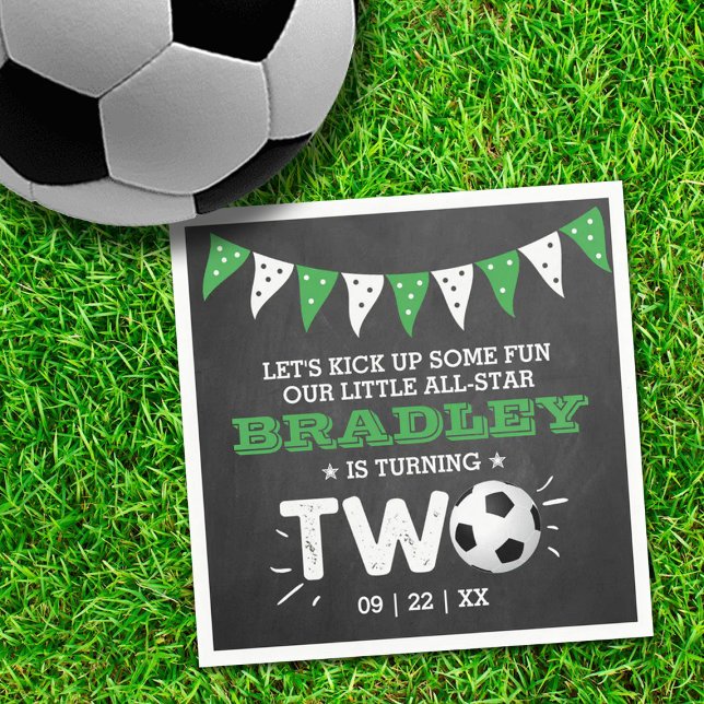 All-star Soccer Ball 2nd Birthday Napkins (Creator Uploaded)