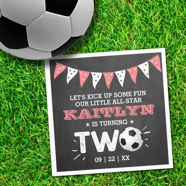 All-star Soccer Ball 2nd Birthday Napkins (Creator Uploaded)