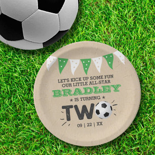 All-star Soccer Ball 2nd Birthday Paper Plates