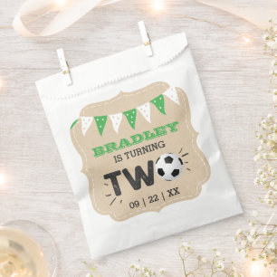 All-star Soccer Ball 2nd Birthday Party Favor Bag