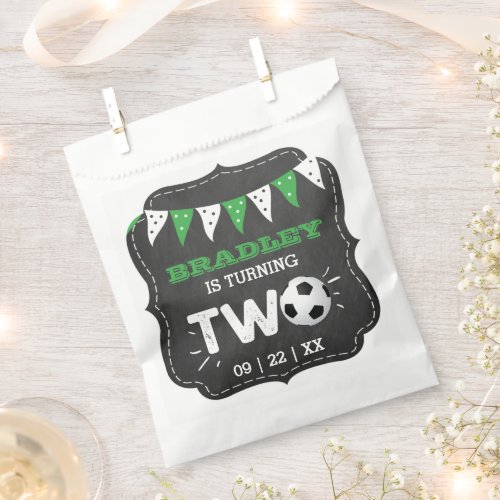 All_star Soccer Ball 2nd Birthday Party Favor Bag