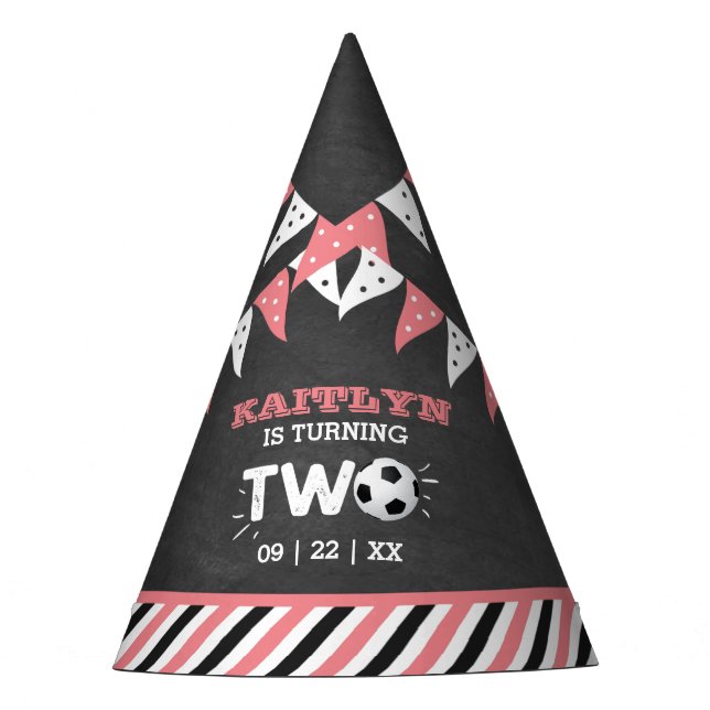 All-star Soccer Ball 2nd Birthday Party Hat (Front)