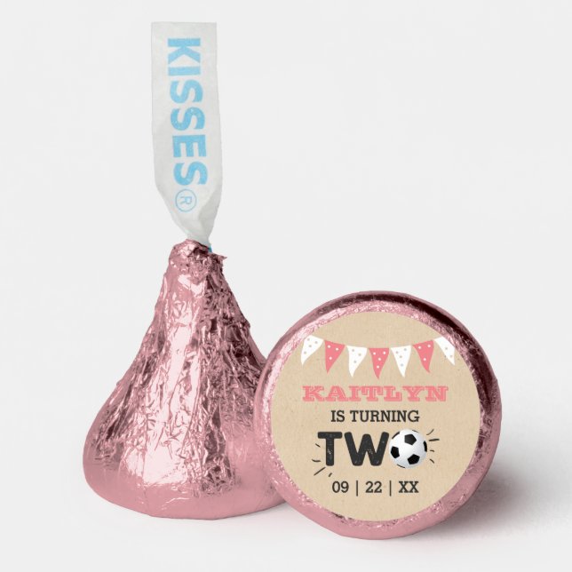 All-star Soccer Ball 2nd Birthday Party Hershey®'s Kisses® (Front)