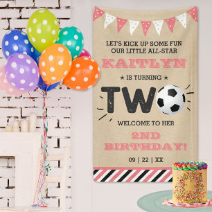 All-star Soccer Ball 2nd Birthday Welcome Banner