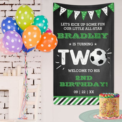 All_star Soccer Ball 2nd Birthday Welcome Banner