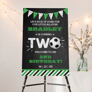 All-star Soccer Ball 2nd Birthday Welcome Foam Board