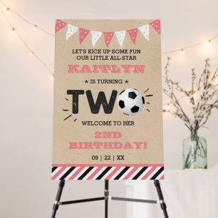 All-star Soccer Ball 2nd Birthday Welcome Foam Board