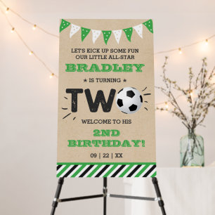 All-star Soccer Ball 2nd Birthday Welcome Foam Board