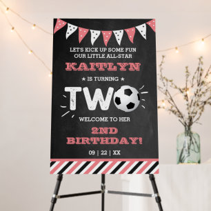 All-star Soccer Ball 2nd Birthday Welcome Foam Board