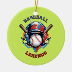 All-Star Spirit: Classic Baseball Essentials Sport Ceramic Ornament