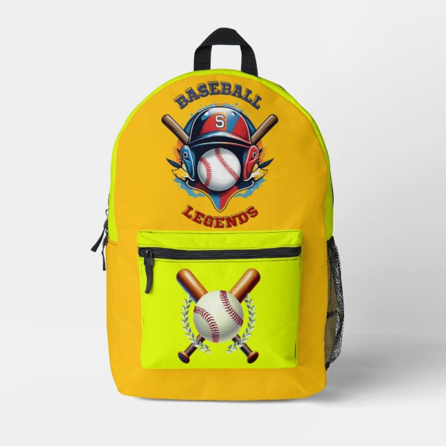 All-Star Spirit: Classic Baseball Essentials Sport Printed Backpack (Front)