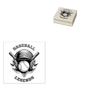 All-Star Spirit: Classic Baseball Essentials Sport Rubber Stamp
