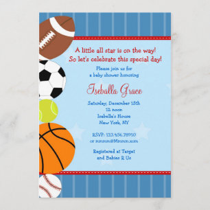 All Star Sport Baby Shower Invitation