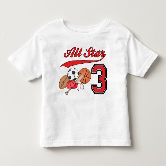 All Star Sports 3rd Birthday Toddler T-shirt