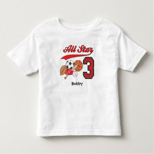 All Star Sports 3rd Birthday Toddler T-shirt