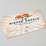 All Star Sports Baby Shower Diaper Raffle  Enclosure Card<br><div class="desc">All Star Sports diaper raffle card</div>