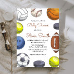 All Star Sports Baby Shower Invitation<br><div class="desc">Personalize this baby shower invitation by adding your details. The texts are fully editable for any event.</div>