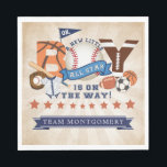 All Star Sports Baby Shower  Napkins<br><div class="desc">All Star Sports baby shower decor</div>