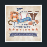 All Star Sports Baby Shower  Napkins<br><div class="desc">All Star Sports baby shower decor</div>