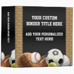 All Star Sports Balls w/ Brick Wall Binder