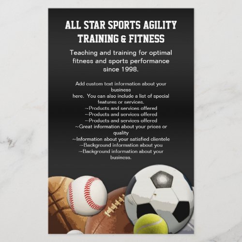 All Star Sports Balls w Brick Wall Flyer