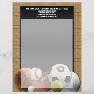 All Star Sports Balls w/ Brick Wall Letterhead