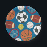 All-Star Sports Birthday Paper Plates<br><div class="desc">Cute sports theme birthday paper plates.</div>