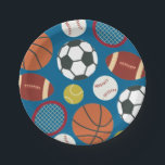 All-Star Sports Birthday Paper Plates<br><div class="desc">Cute sports theme birthday paper plates.</div>