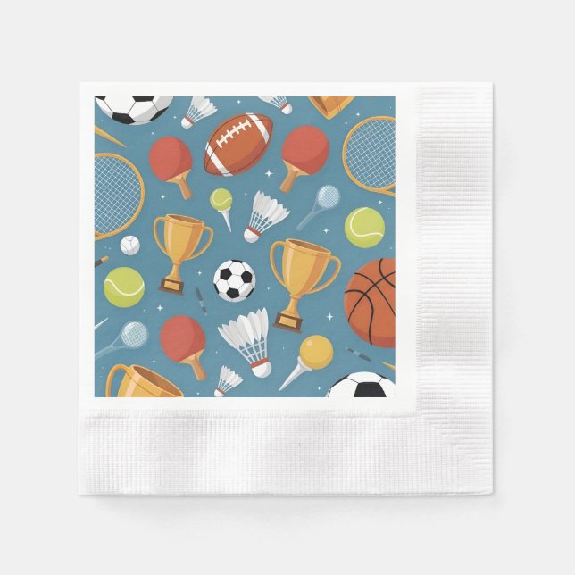All-Star Sports Medley Party Napkins (Front)