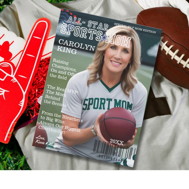 All-Star Sports Mom Magazine Cover Card (All-Star Sports Mom Magazine Cover Card | Zazzle)